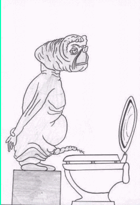 e.t au toilet